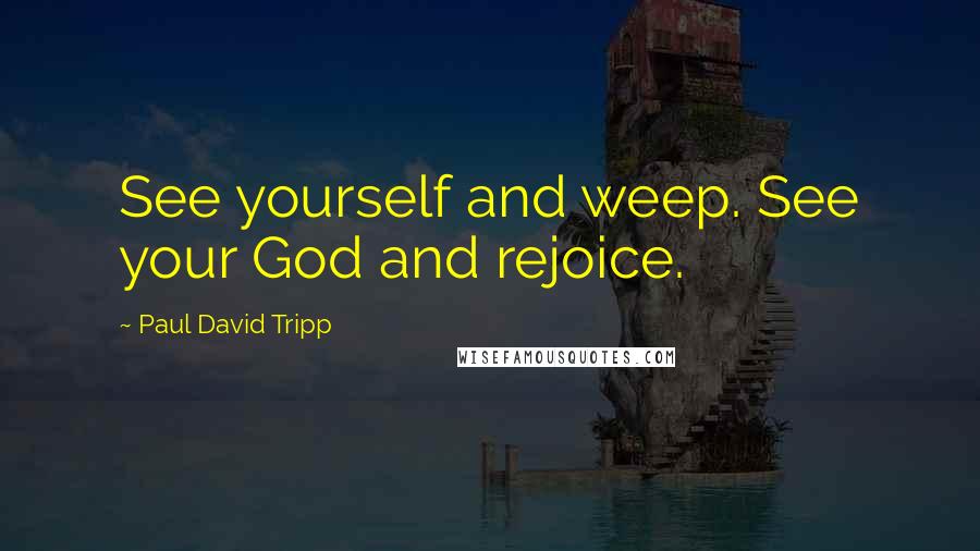 Paul David Tripp Quotes: See yourself and weep. See your God and rejoice.