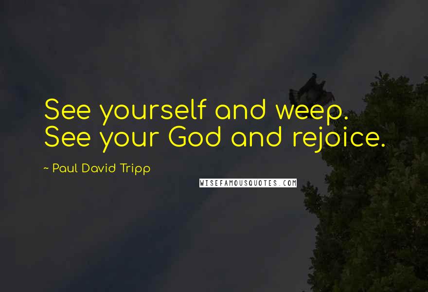 Paul David Tripp Quotes: See yourself and weep. See your God and rejoice.