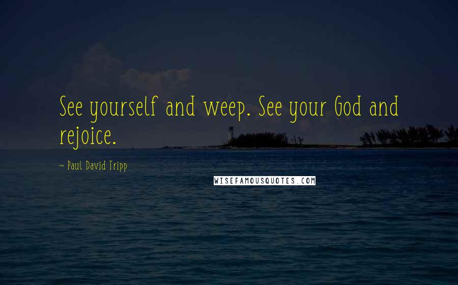 Paul David Tripp Quotes: See yourself and weep. See your God and rejoice.