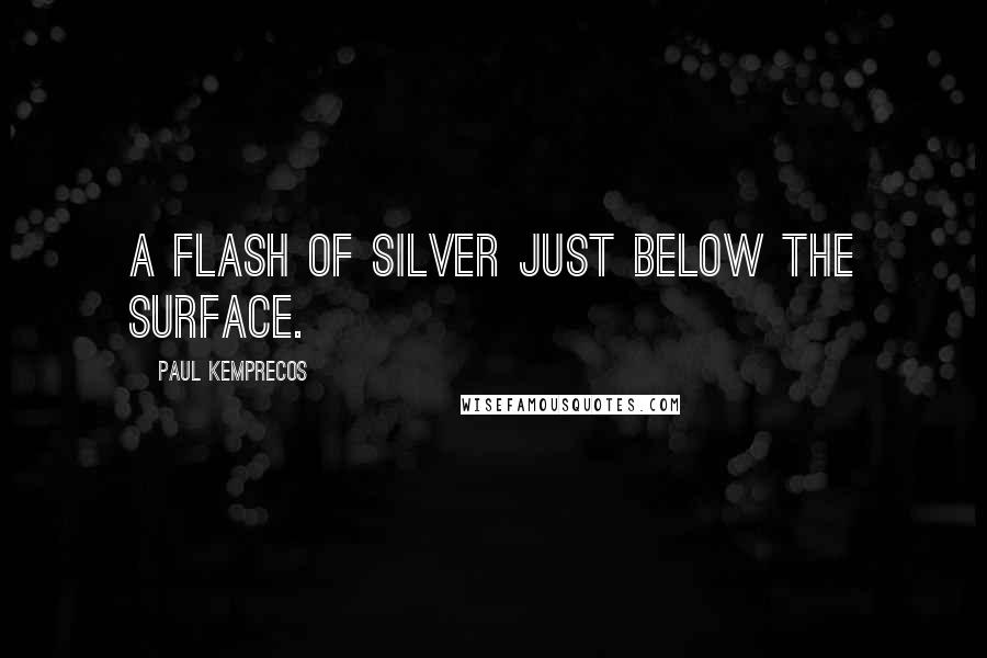Paul Kemprecos Quotes: a flash of silver just below the surface.