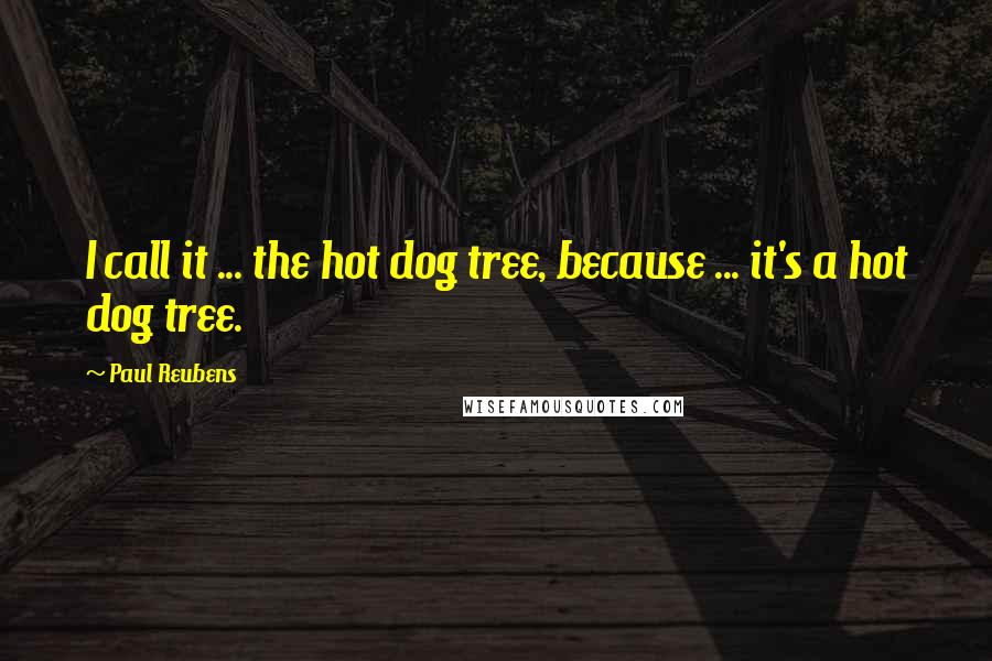 Paul Reubens Quotes: I call it ... the hot dog tree, because ... it's a hot dog tree.