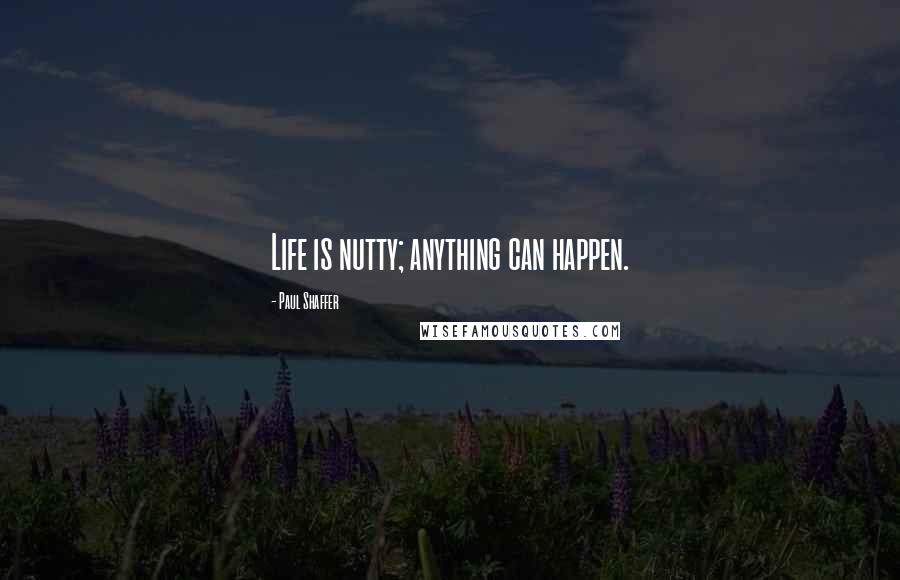 Paul Shaffer Quotes: Life is nutty; anything can happen.