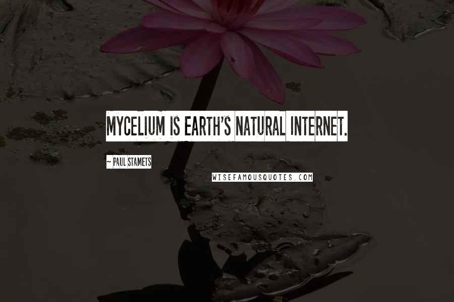 Paul Stamets Quotes: Mycelium is Earth's natural Internet.