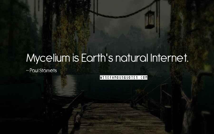 Paul Stamets Quotes: Mycelium is Earth's natural Internet.