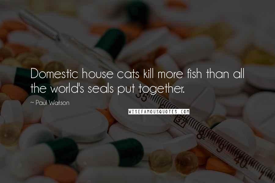Paul Watson Quotes: Domestic house cats kill more fish than all the world's seals put together.