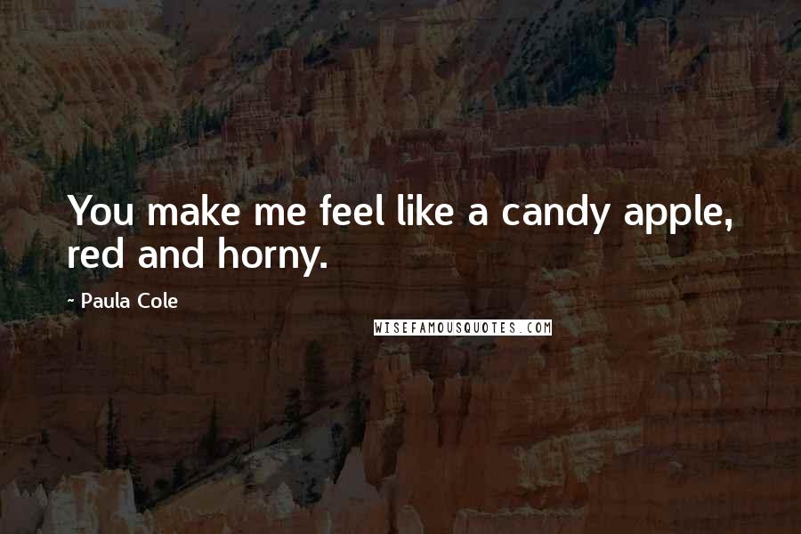 Paula Cole Quotes: You make me feel like a candy apple, red and horny.