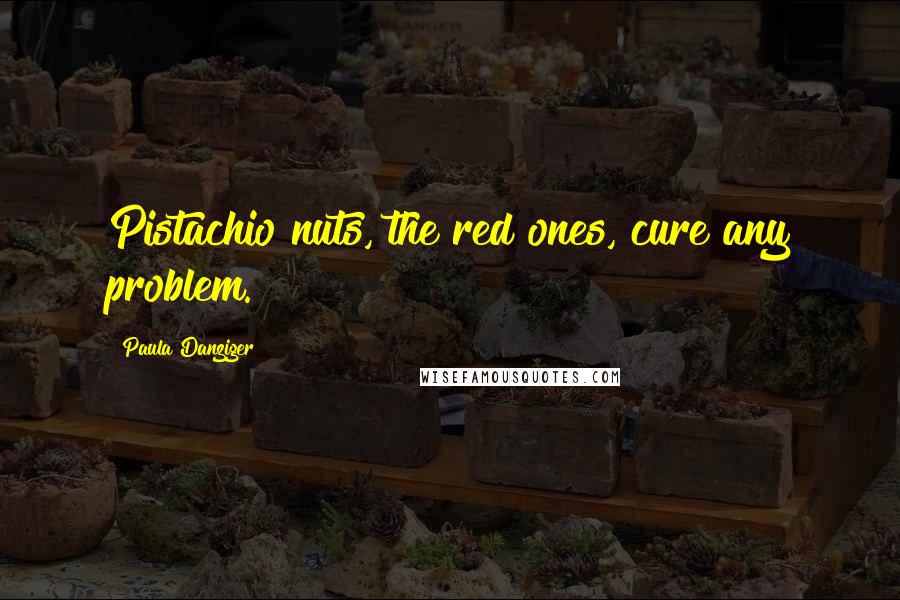 Paula Danziger Quotes: Pistachio nuts, the red ones, cure any problem.