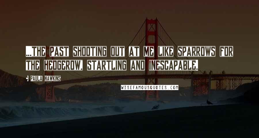 Paula Hawkins Quotes: ...the past shooting out at me like sparrows for the hedgerow, startling and inescapable.