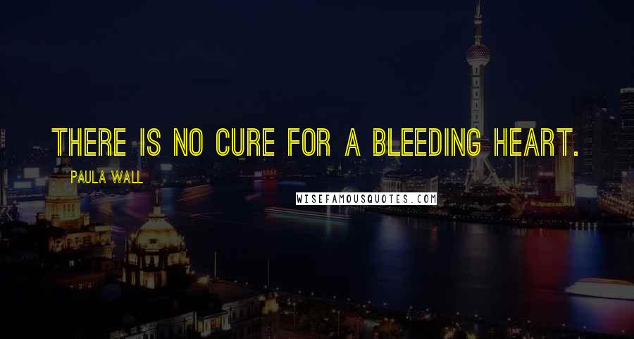 Paula Wall Quotes: There is no cure for a bleeding heart.