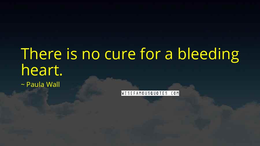 Paula Wall Quotes: There is no cure for a bleeding heart.