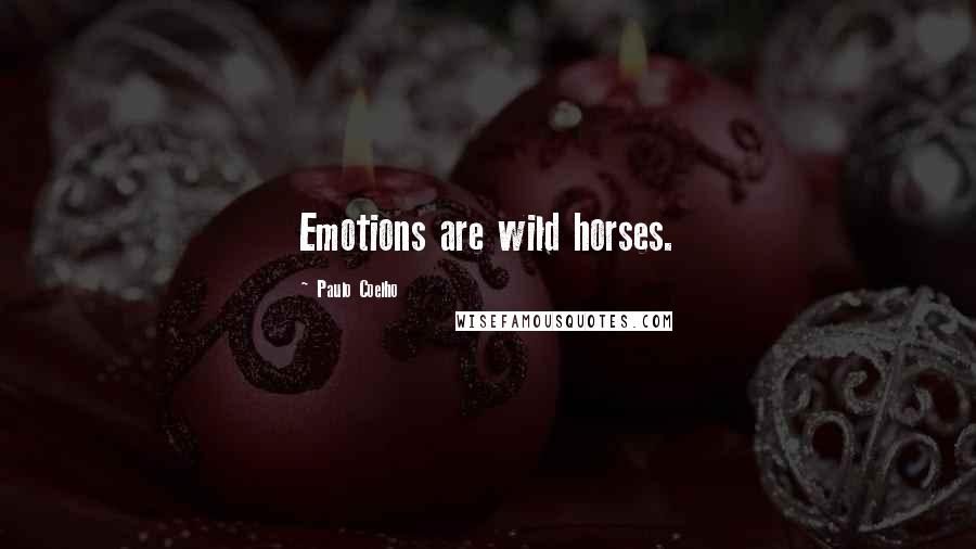 Paulo Coelho Quotes: Emotions are wild horses.