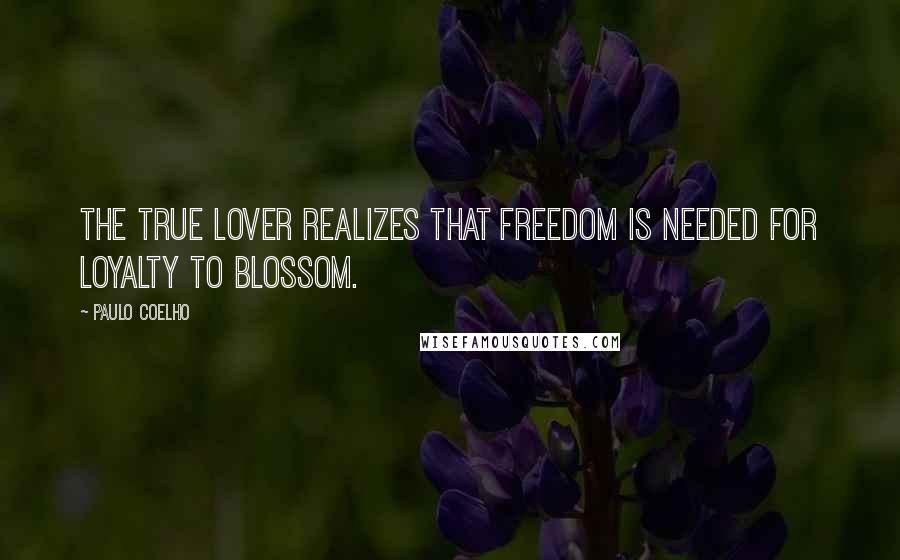 Paulo Coelho Quotes: The true lover realizes that freedom is needed for loyalty to blossom.