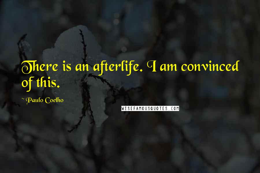 Paulo Coelho Quotes: There is an afterlife. I am convinced of this.