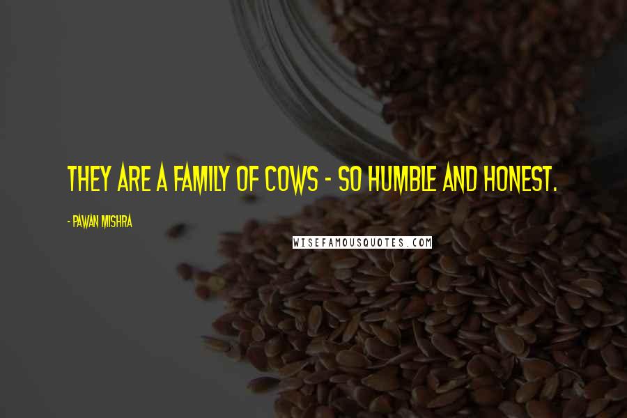 Pawan Mishra Quotes: They are a family of cows - so humble and honest.