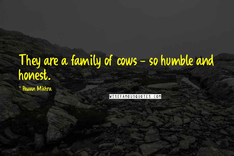 Pawan Mishra Quotes: They are a family of cows - so humble and honest.