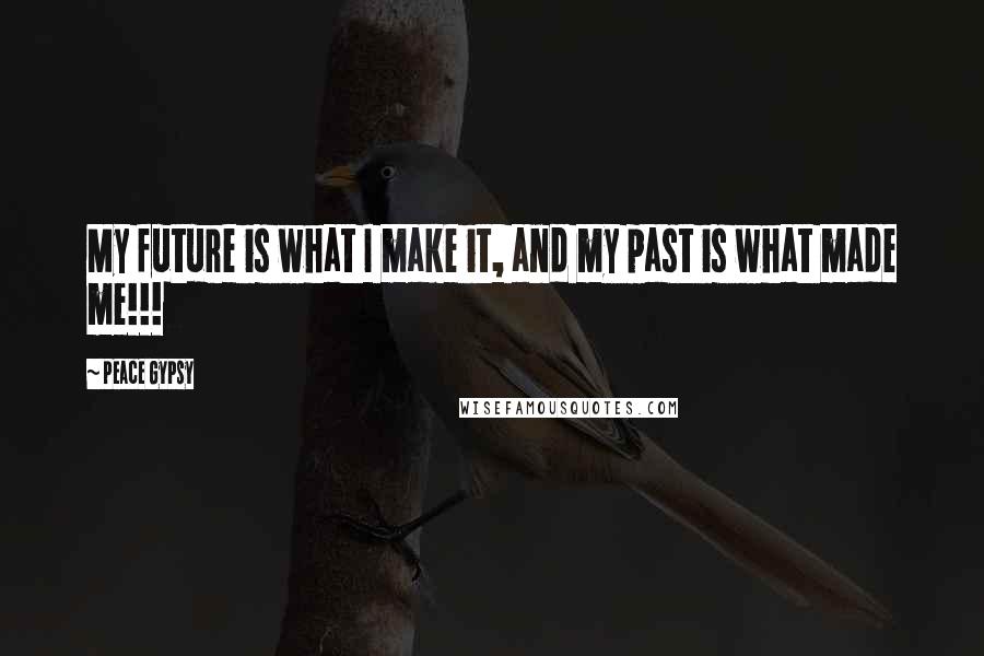 Peace Gypsy Quotes: My future is what I make it, and my past is what made me!!!