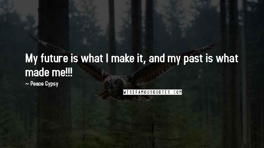 Peace Gypsy Quotes: My future is what I make it, and my past is what made me!!!