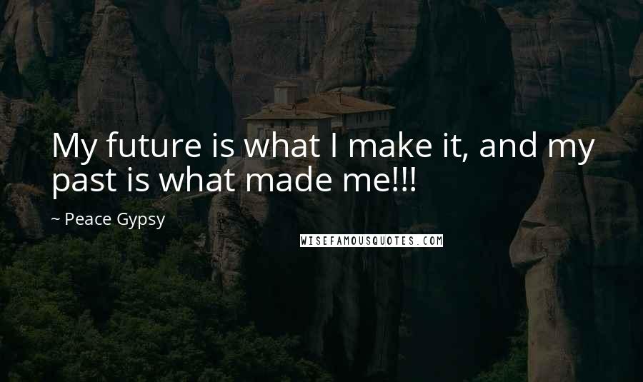 Peace Gypsy Quotes: My future is what I make it, and my past is what made me!!!