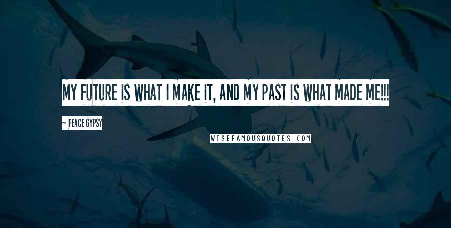 Peace Gypsy Quotes: My future is what I make it, and my past is what made me!!!