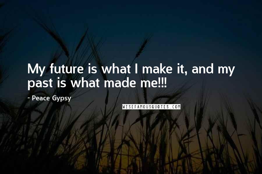 Peace Gypsy Quotes: My future is what I make it, and my past is what made me!!!