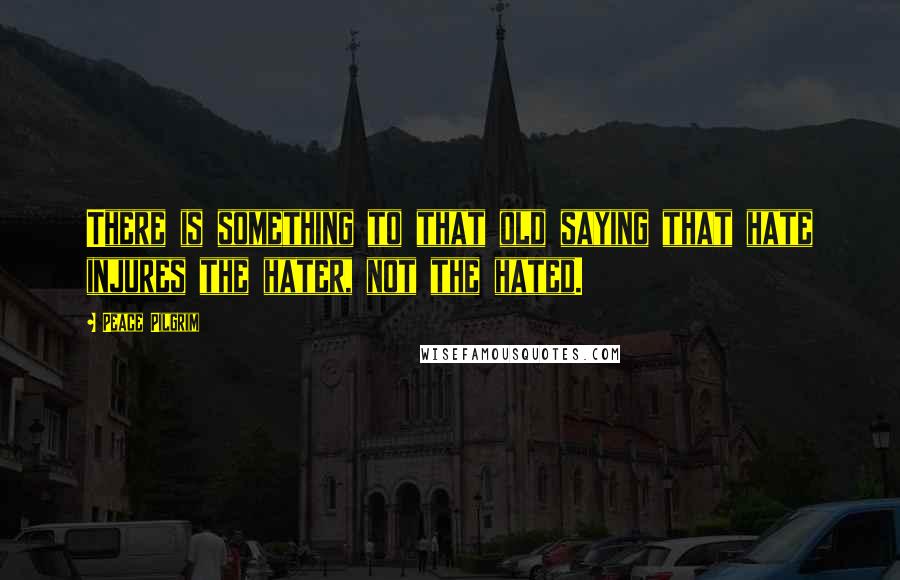 Peace Pilgrim Quotes: There is something to that old saying that hate injures the hater, not the hated.