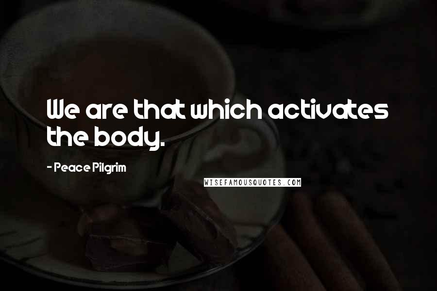 Peace Pilgrim Quotes: We are that which activates the body.