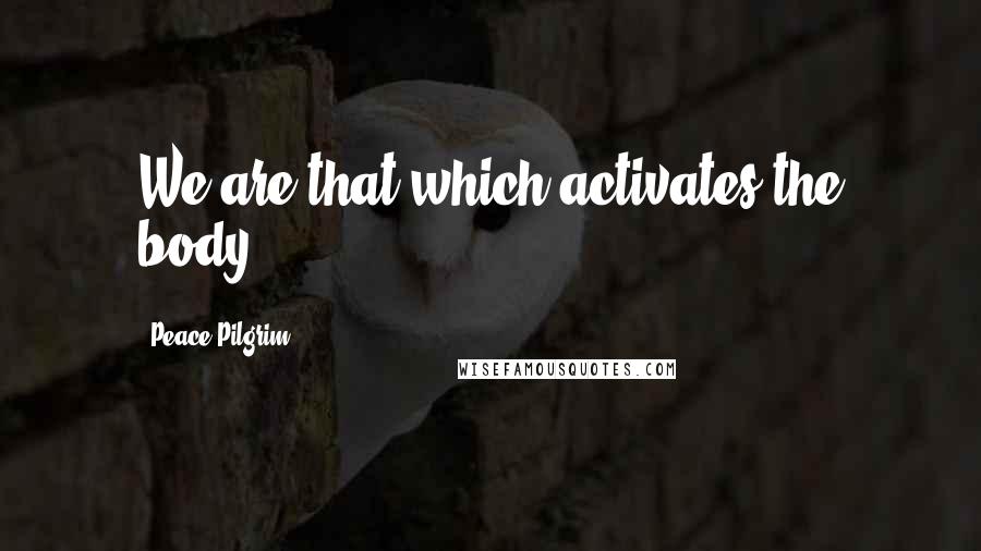 Peace Pilgrim Quotes: We are that which activates the body.