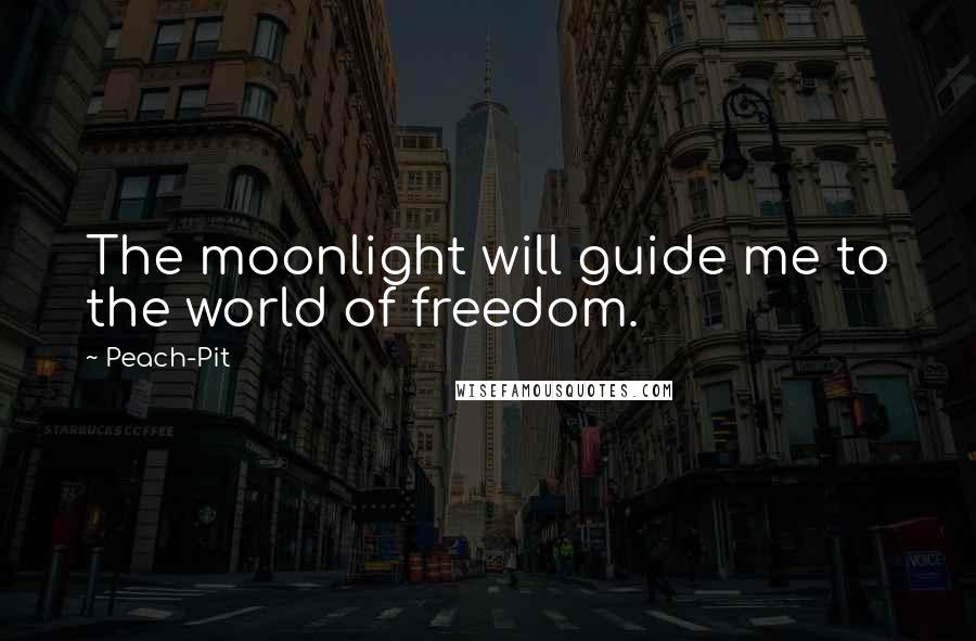 Peach-Pit Quotes: The moonlight will guide me to the world of freedom.