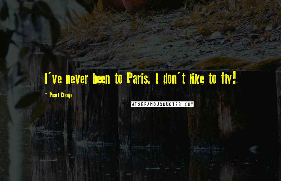 Pearl Cleage Quotes: I've never been to Paris. I don't like to fly!
