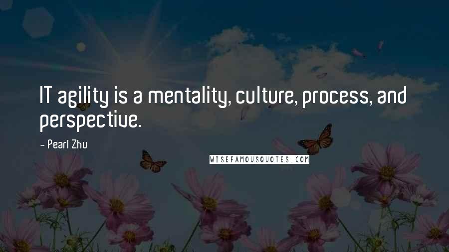 Pearl Zhu Quotes: IT agility is a mentality, culture, process, and perspective.