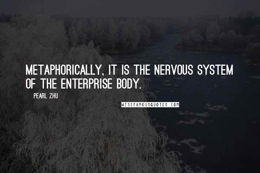 Pearl Zhu Quotes: Metaphorically, IT is the nervous system of the enterprise body.