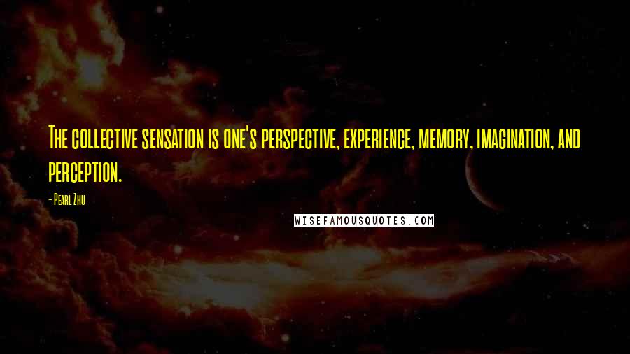 Pearl Zhu Quotes: The collective sensation is one's perspective, experience, memory, imagination, and perception.