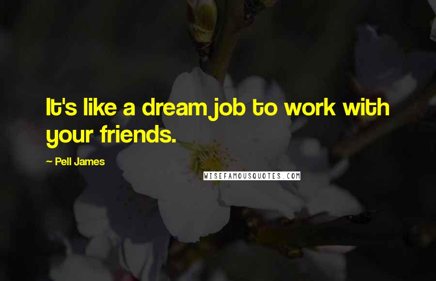 Pell James Quotes: It's like a dream job to work with your friends.