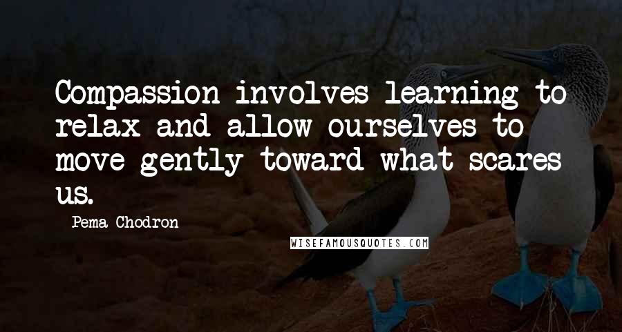 Pema Chodron Quotes: Compassion involves learning to relax and allow ourselves to move gently toward what scares us.