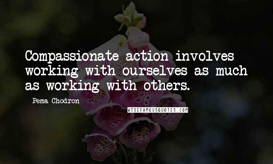Pema Chodron Quotes: Compassionate action involves working with ourselves as much as working with others.