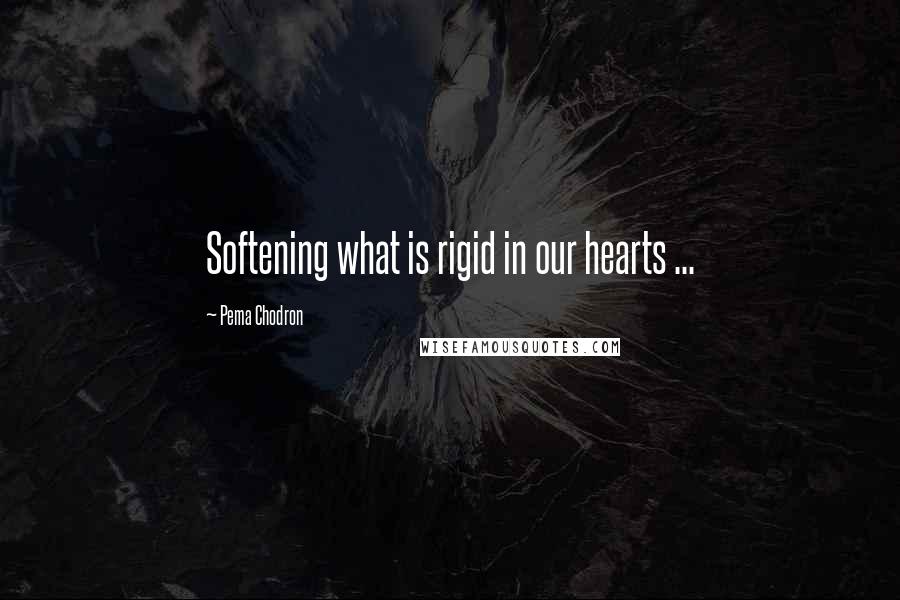 Pema Chodron Quotes: Softening what is rigid in our hearts ...