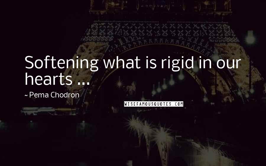 Pema Chodron Quotes: Softening what is rigid in our hearts ...