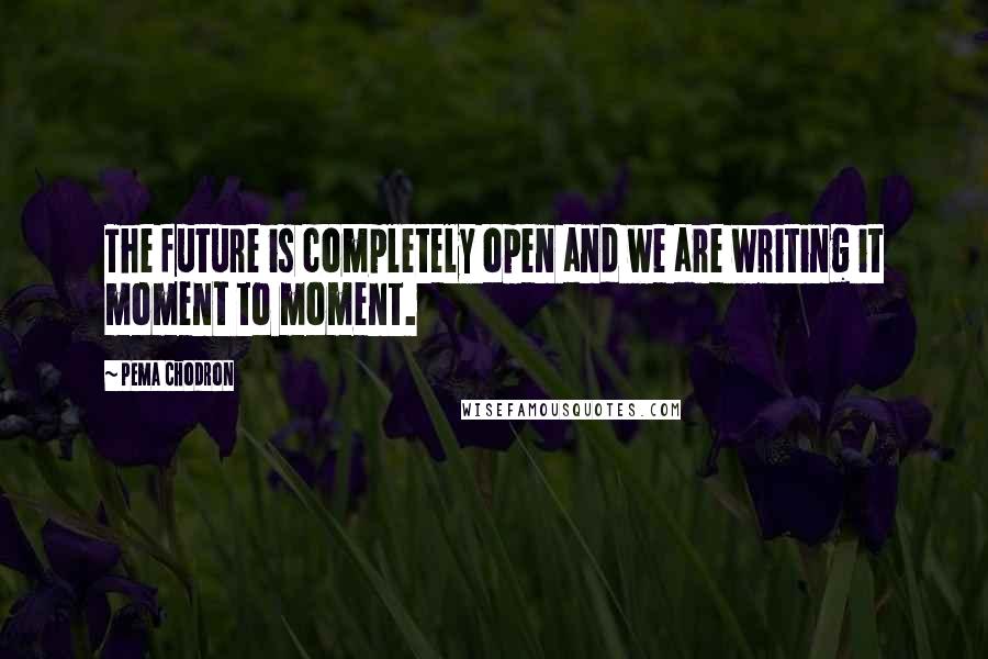 Pema Chodron Quotes: The future is completely open and we are writing it moment to moment.