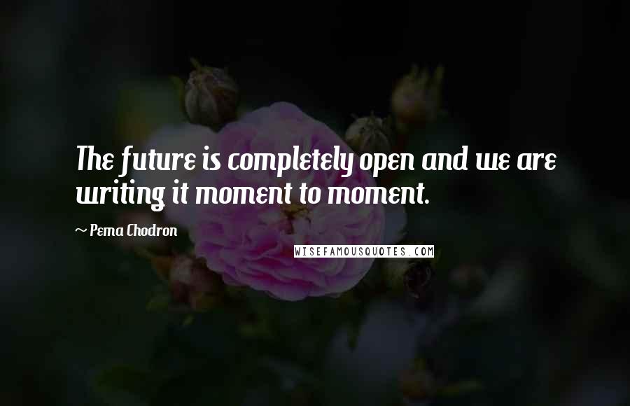 Pema Chodron Quotes: The future is completely open and we are writing it moment to moment.