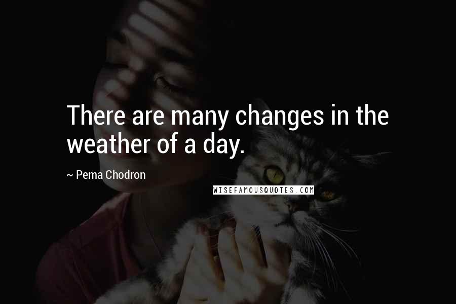 Pema Chodron Quotes: There are many changes in the weather of a day.