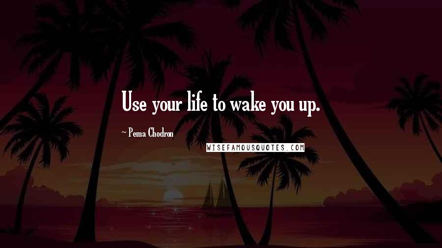 Pema Chodron Quotes: Use your life to wake you up.
