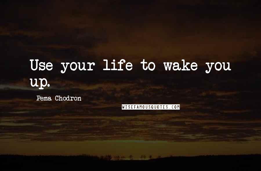 Pema Chodron Quotes: Use your life to wake you up.