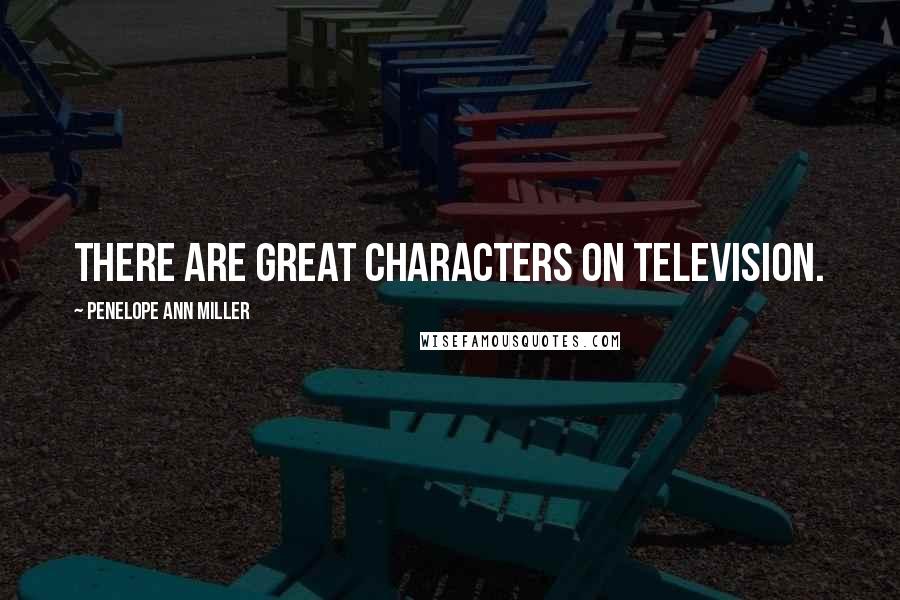 Penelope Ann Miller Quotes: There are great characters on television.