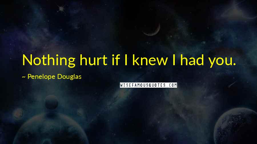 Penelope Douglas Quotes: Nothing hurt if I knew I had you.