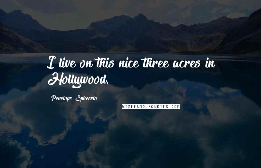 Penelope Spheeris Quotes: I live on this nice three acres in Hollywood.
