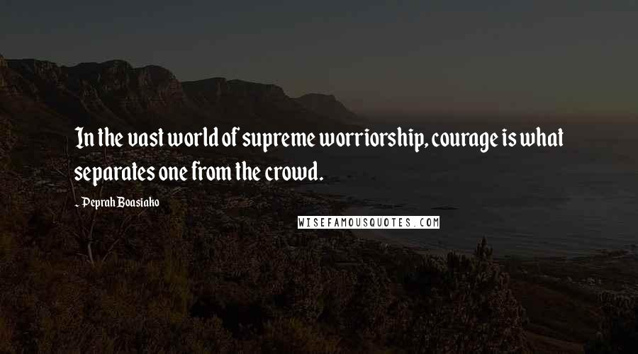 Peprah Boasiako Quotes: In the vast world of supreme worriorship, courage is what separates one from the crowd.