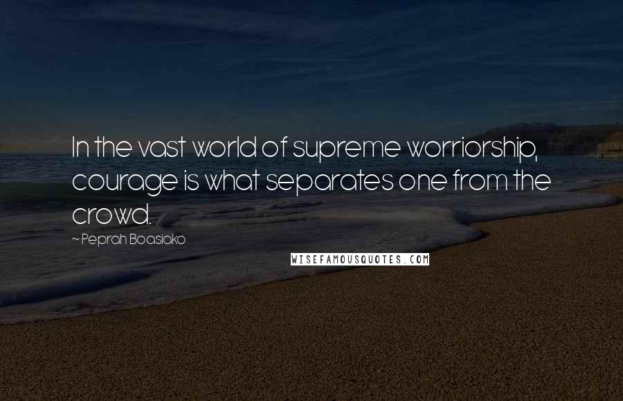 Peprah Boasiako Quotes: In the vast world of supreme worriorship, courage is what separates one from the crowd.