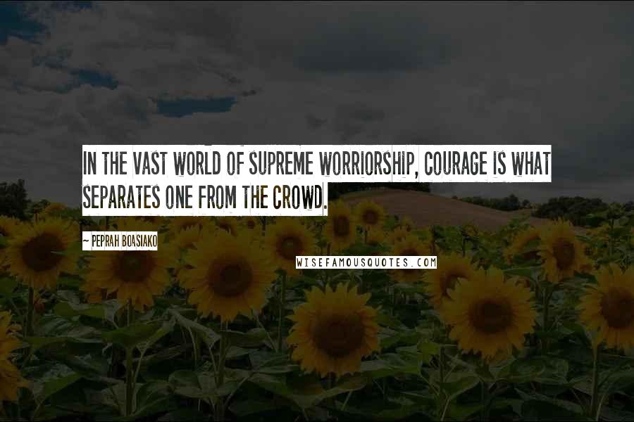 Peprah Boasiako Quotes: In the vast world of supreme worriorship, courage is what separates one from the crowd.