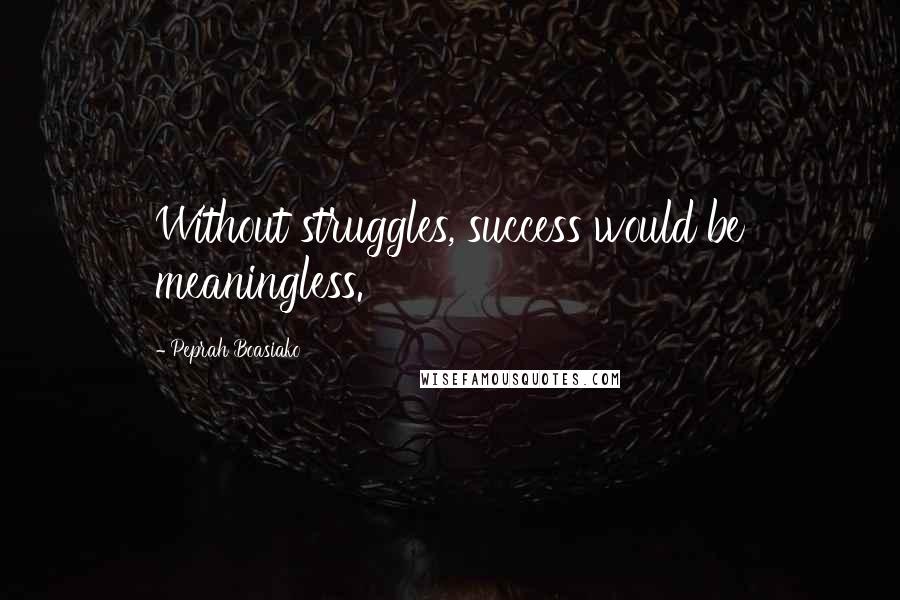 Peprah Boasiako Quotes: Without struggles, success would be meaningless.