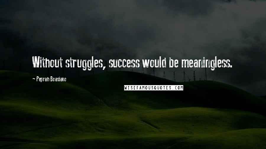 Peprah Boasiako Quotes: Without struggles, success would be meaningless.